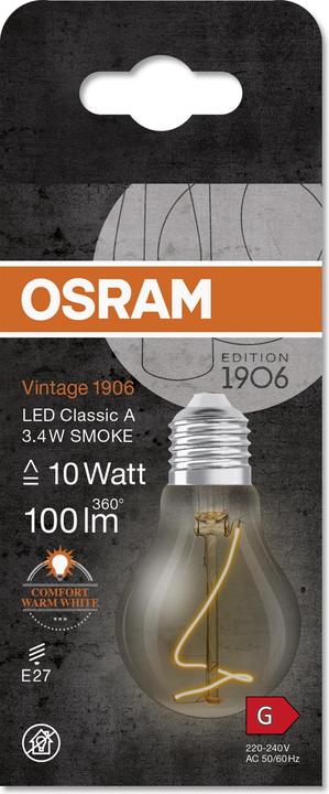 Immagine prodotto Osram Annata 1906 (E27, 3.40 W, 100 lm, 1 x, G)