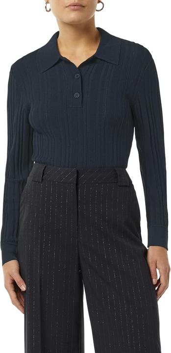 Image du produit Comma Strickpullover Gerippter Pullover mit Polokragen im Slim Fit (46)