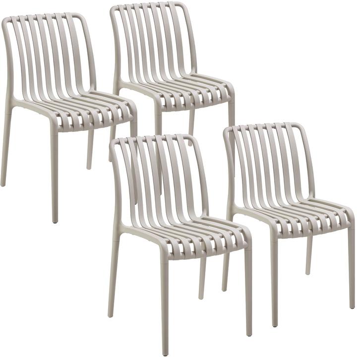 Actual product image tectake Garden chairs Alcudia, weatherproof, stackable