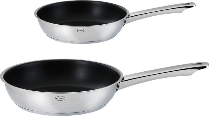 Produktbild Rösle Pfannen-Set 2-tlg. MOMENTS Ø 24, 28cm, Edelstahl (28 cm, Pfannenset + Topfset, Edelstahl)