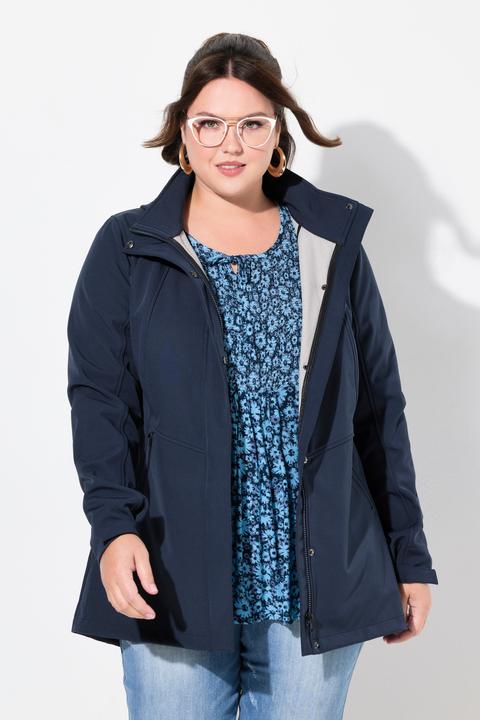 Image du produit Ulla Popken Veste technique HYPRAR à capuche, tissu Softshell déperlant, coupe évasée (42, 44)