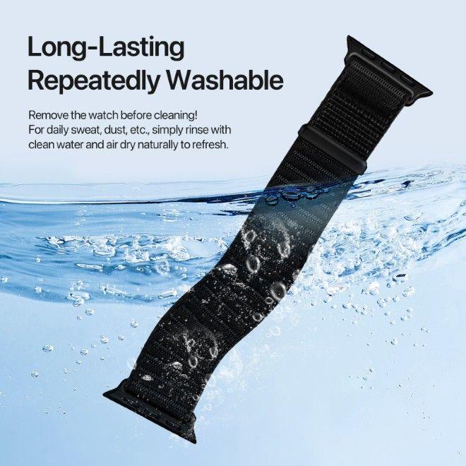 Image du produit Dux Ducis Strap Apple Watch 42/44/45/46/49MM YE Nylon Braided Loop Wrist Strap Black (42 mm, 44 mm, 45 mm, 46 mm, 49 mm, Nylon)
