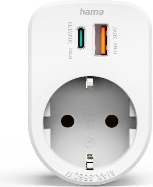 Productafbeelding Hama Steckdosenadapter-USBC+USBA (USB-A, CEE 7/3, USB-C, 3 x)
