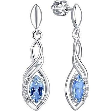 Brilio, Ohrringe, Silver - Silver dangling earrings with crystals 436 001 00573 0400500
