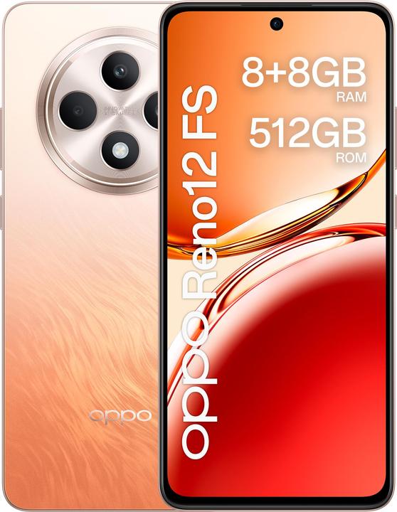 OPPO Reno12 FS 4G (512 GB, Amber Orange, 6.65", Dual SIM, 50 Mpx, 4G)