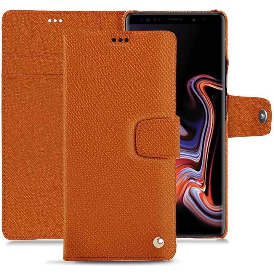 Noreve Lederschutzhülle (Samsung Galaxy Note 9), Smartphone Hülle, Orange