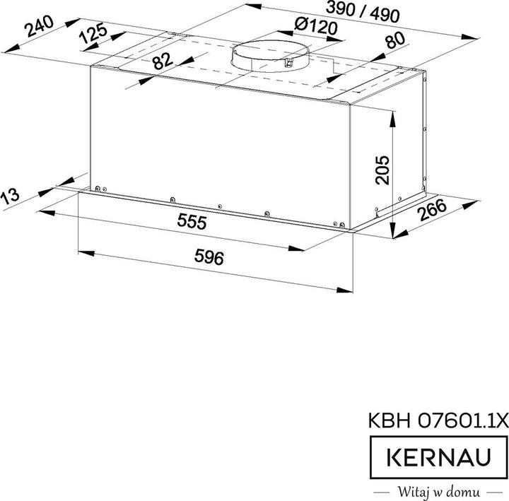 Image du produit Kernau KBH 07601 X (Hotte écran plat)