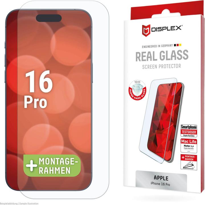 Displex Real Glass, 2D Panzerglas (1 pièce(s), Apple iPhone 16 Pro)