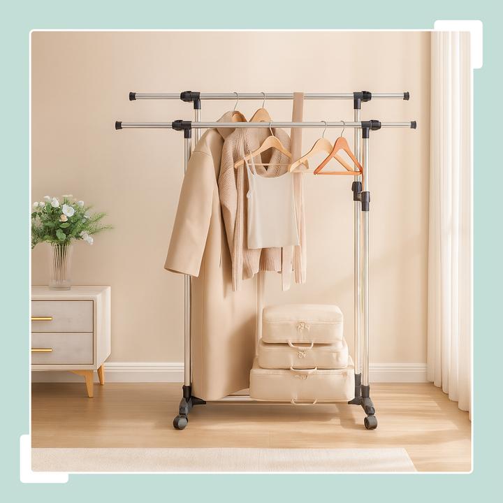 Produktbild Relaxdays Kleiderständer 2 Stangen