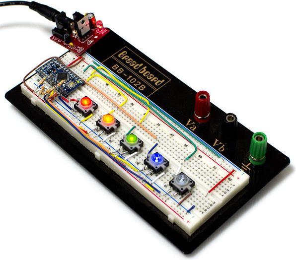 Image du produit OEM Kit : 5 interrupteurs à platine éclairés 12x12mm