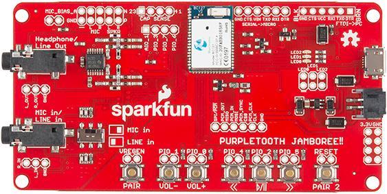 Actual product image SparkFun Purpletooth Jamboree BC127 Development Board