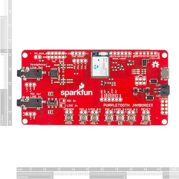 Actual product image SparkFun Purpletooth Jamboree BC127 Development Board