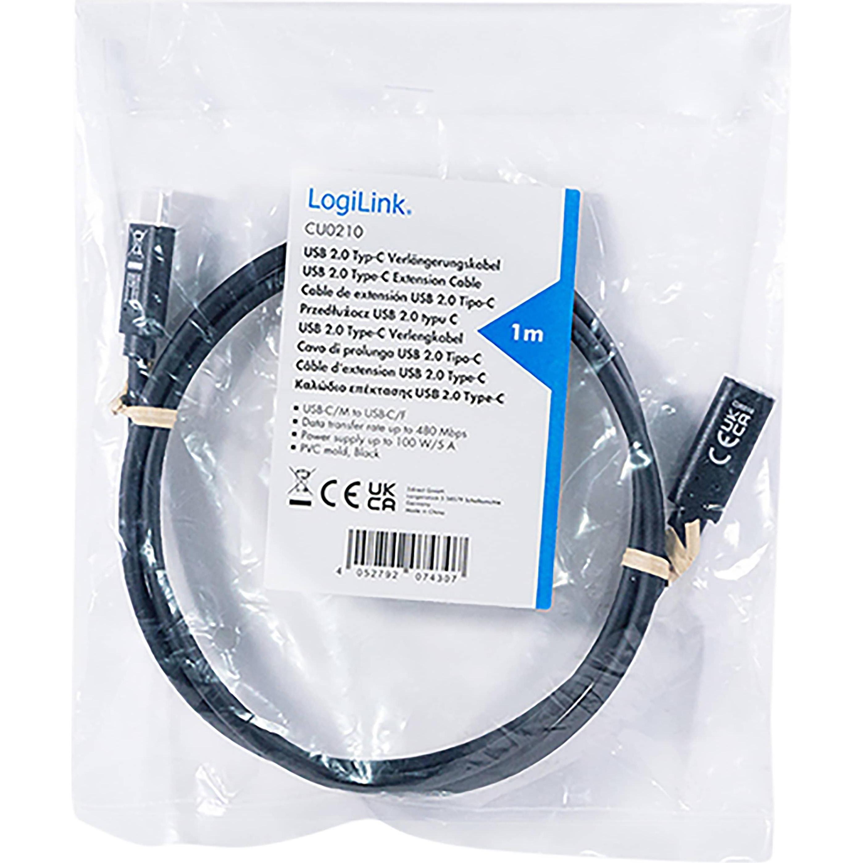 Thumbnail - LogiLink Prüfen (1 m, USB 2.0), USB Kabel