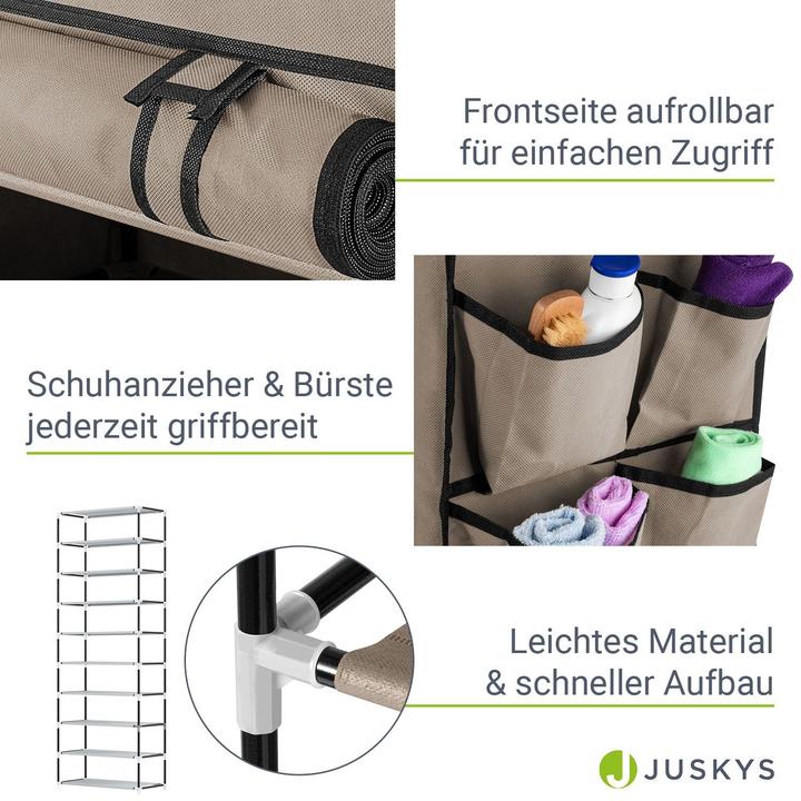 Image du produit Juskys Meuble à chaussures (88 x 160 x 28 cm)