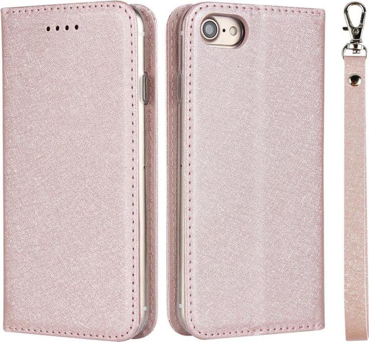 Cover-Discount iPhone SE / 8 / 7 - Silk Texture Flip Case rosa (Apple iPhone 7, Apple iPhone 8)