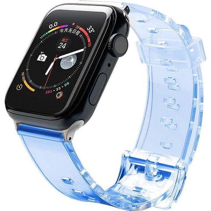 Hurtel Strap Light replacement band strap for Watch 6 / 5 / 4 / 3 / 2 / SE (40mm / 38mm) blue (TPU, 3, 4), Uhrenarmband,...