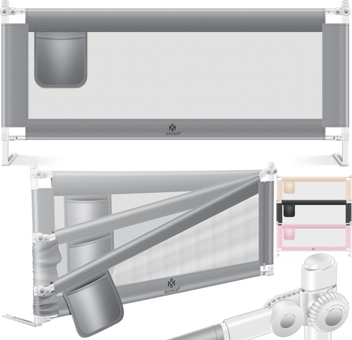 Actual product image Kesser Bed Rail, Light Grey 150cm