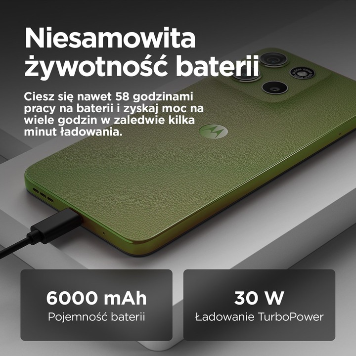Actual product image Motorola Moto G15 Power (256 GB, Green, 6.72", Dual SIM, 50 Mpx, 4G)