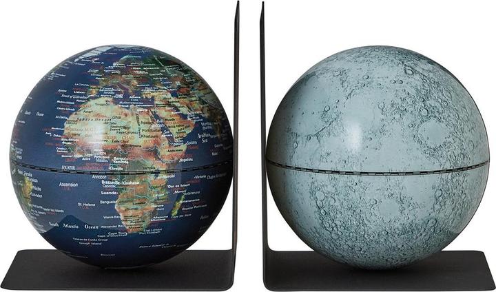 Troika BOOK GLOBE Globe serre-livres, Physical 2/lune