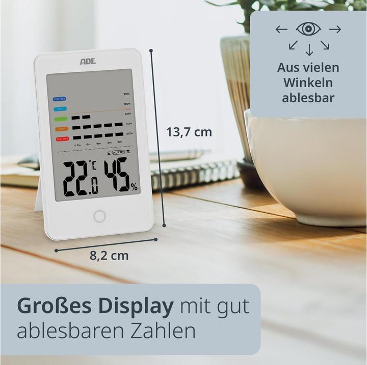 Actual product image ADE Thermo-/Hygrometer digital Weiss, Funktionen