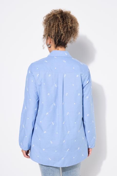 Immagine prodotto Ulla Popken camicia, ricamo floreale, taglio ad A, colletto, manica lunga (54)