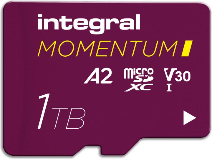 Actual product image 128GB MICRO SD CARD MICROSDXC UHS-1 U3 CL10 V30 A2 UP TO 210MBS READ 180MBS WRITE MOMENTUM I (1000 GB, microSD, microSDXC, U3, UHS-I)