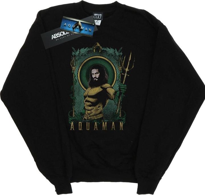 Produktbild Aquaman Framed Trident Sweatshirt Jungen (140, 146)