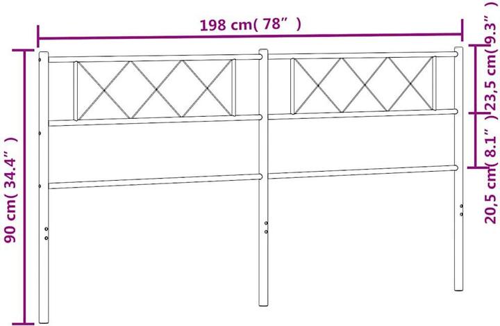 Image du produit vidaXL Kopfteil (198 x 3 x 90 cm)
