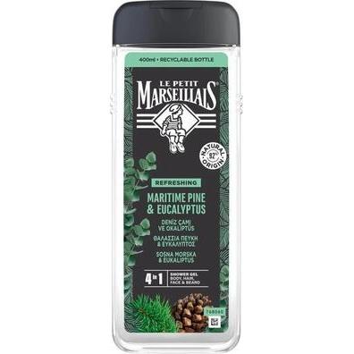 Le Petit Marseillais, Gel doccia, Shower Gel For Men Maritime Pine & Eucalyptus 400ml (400 ml)