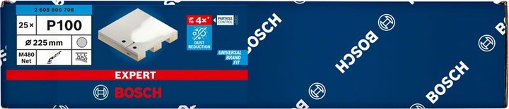 Produktbild Bosch Professional Zubehör EXPERT M480 Schleifnetz für Trockenbauschleifer, 225 mm, G 100, 25-tlg. (100)