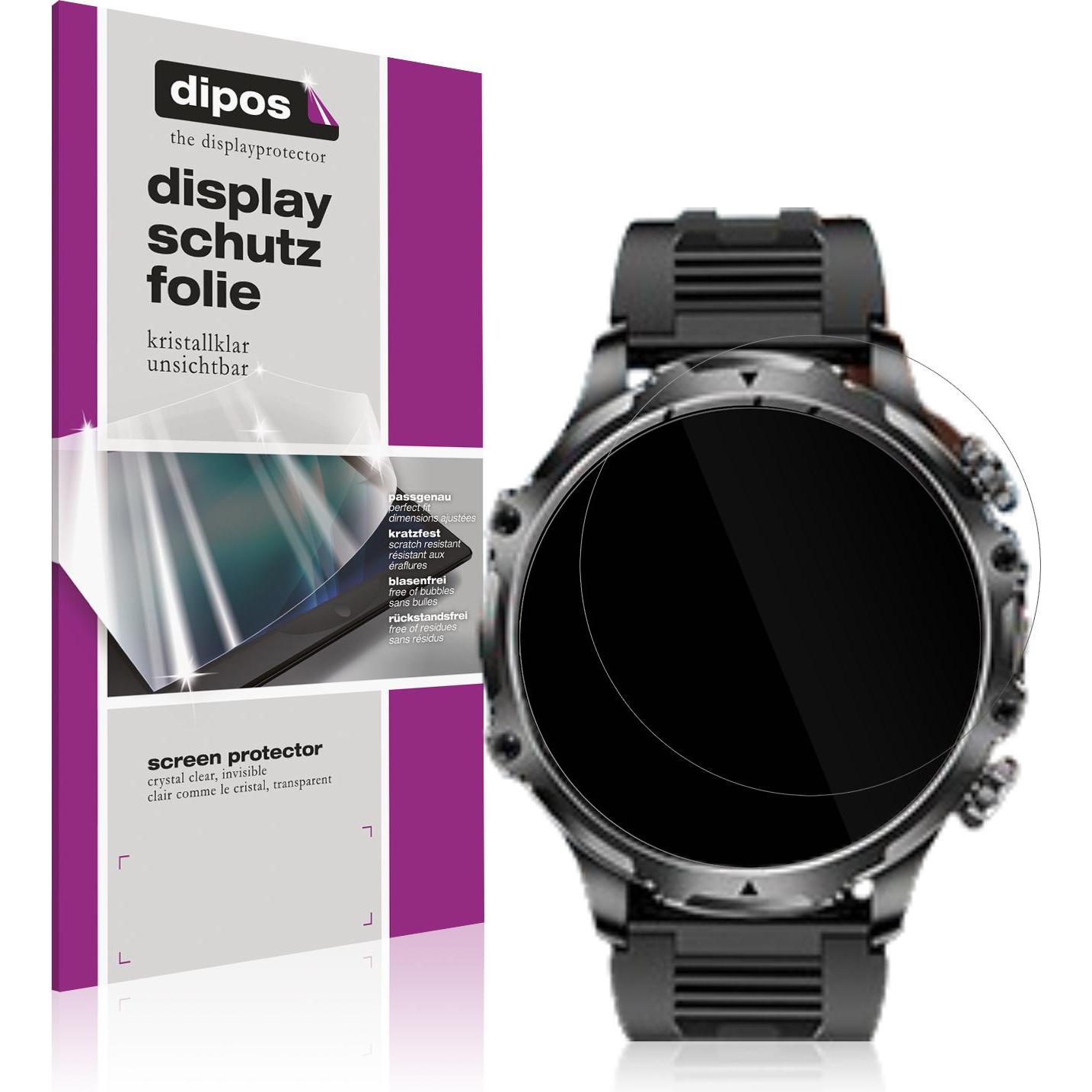 Dipos Schutzfolie Klar für HIRREO FV15-A-XW-JX-FR, Smartwatch Schutzfolie, Transparent