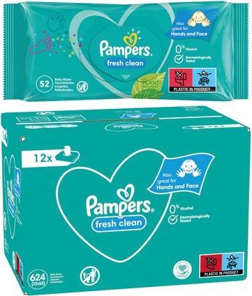 Actual product image Pampers fresh clean (624 Piece)
