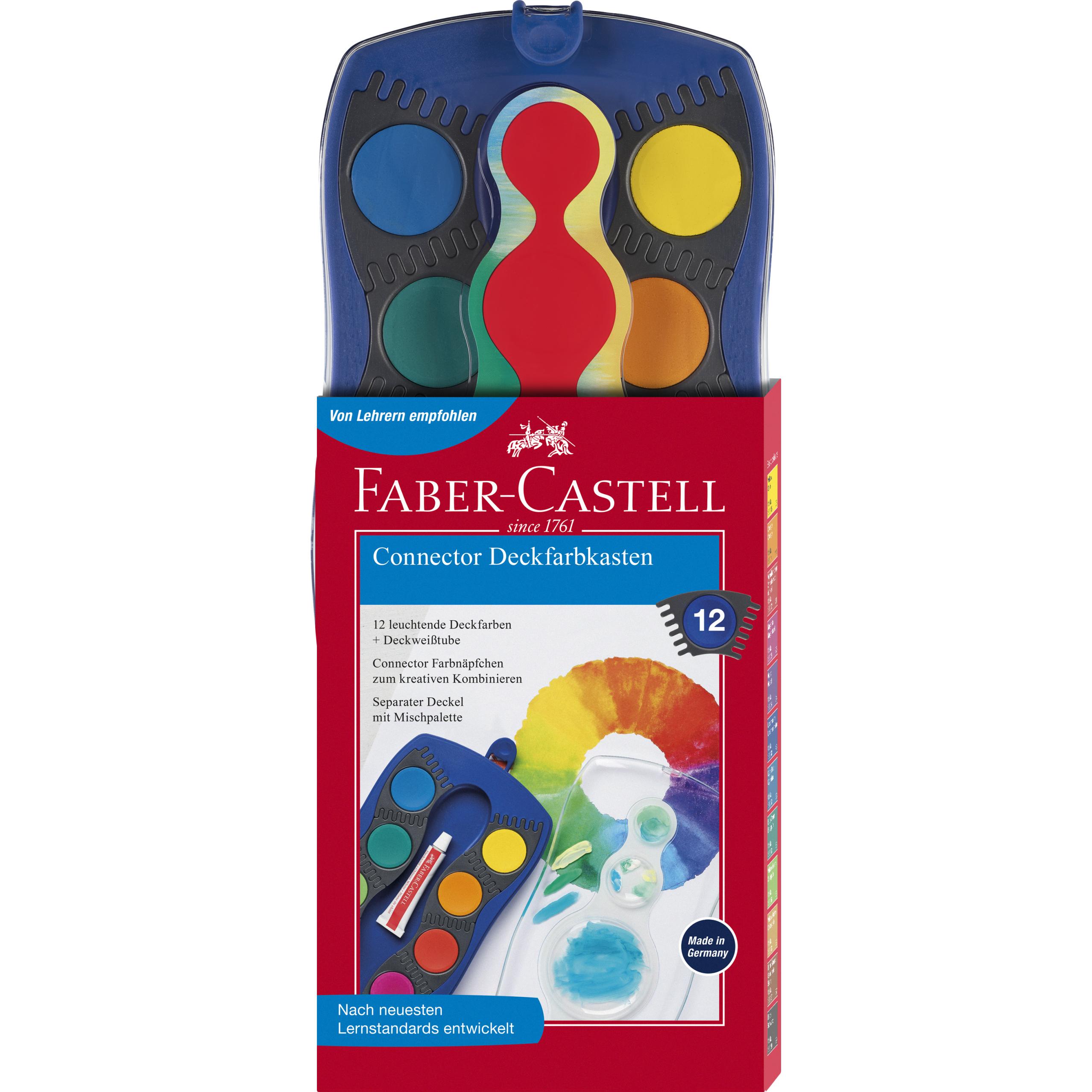 Faber-Castell, Künstlerfarbe + Bastelfarbe, Gouache Connector (Cyanblau, 1000 ml)