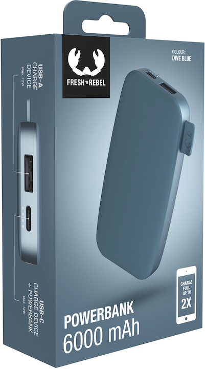 Immagine prodotto Fresh'N Rebel Powerbank (6000 mAh, 20 W, 22200 Wh)