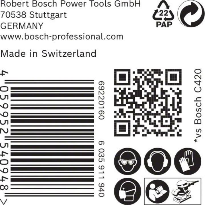 Actual product image Bosch Professional Zubehör Expert M480 Sanding net for orbital sanders, 93 x186 mm, G 180, 50 pcs. (180)