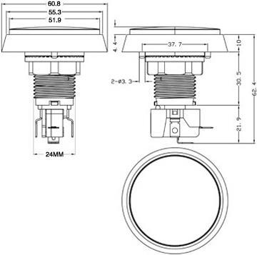 Produktbild OEM Big Dome Push Button 60mm Grün
