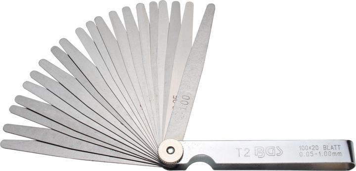 BGS Jauges d’épaisseur de précision 20 lames (10 cm)
