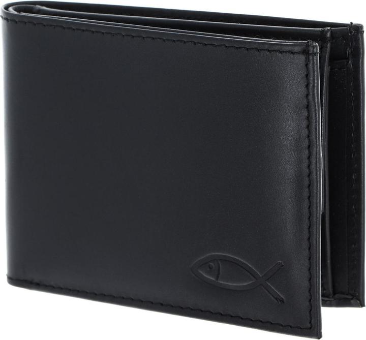 Freedom Fish Embossed Black