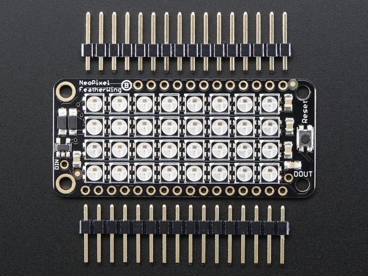 Image du produit Adafruit NeoPixel FeatherWing 4x8 RGB LED Add-on