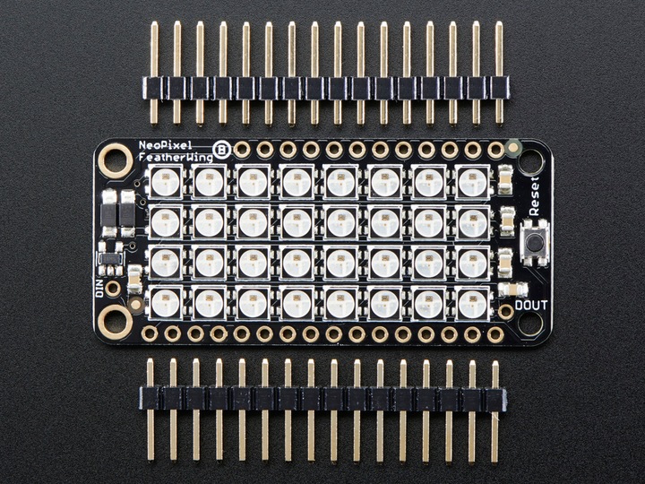 Actual product image Adafruit NeoPixel FeatherWing 4x8 RGB LED Add-on