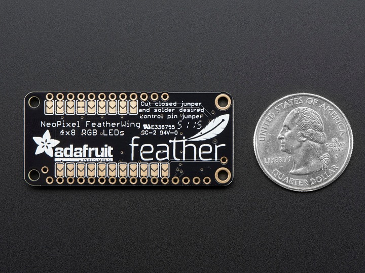 Actual product image Adafruit NeoPixel FeatherWing 4x8 RGB LED Add-on