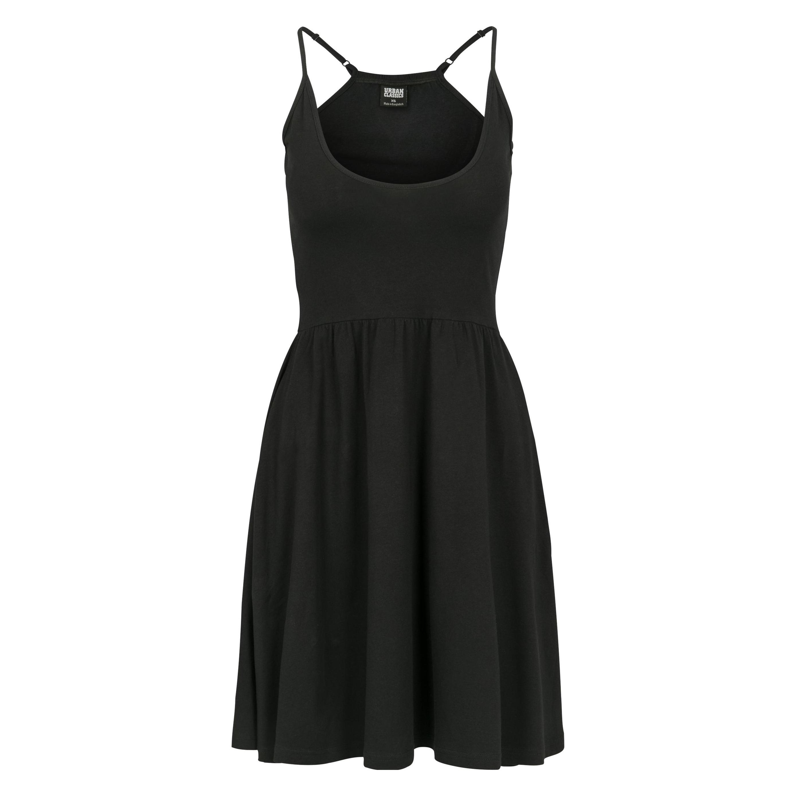 Urban Classics, Damen, Kleider, Ladies Spaghetti Dress, Schwarz, (Xs)