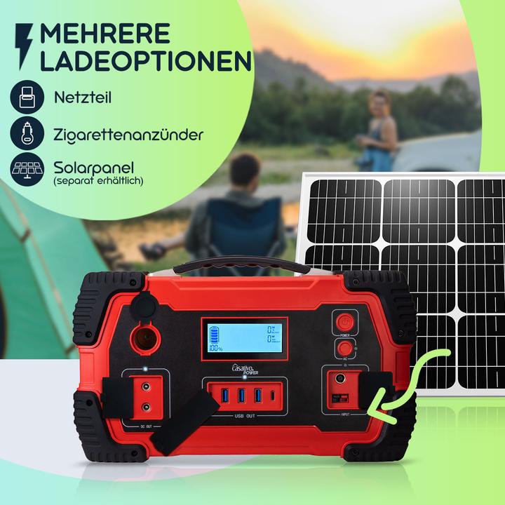 Produktbild Casativo Tragbare Powerstation & Solar-Generator (800 Wh, 7 kg)