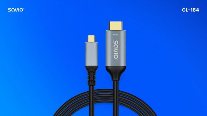 Produktbild Savio USB-C to HDMI v20b cable, 3m, copper CL-184 (3 m, USB Typ C, 2.0b)