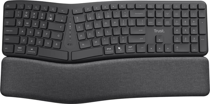 Actual product image Trust KEYRA Ergo Multi Wireless Keyboard US (Eng. Int., Wireless)