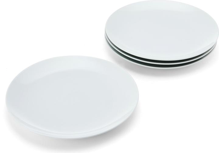 Mikasa Chalk Porcelain Side Plates, Set of 4, 21cm, White (4x, 21 cm)