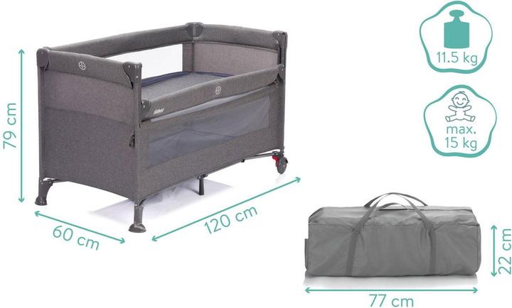 Actual product image Fillikid Porto travel cot
