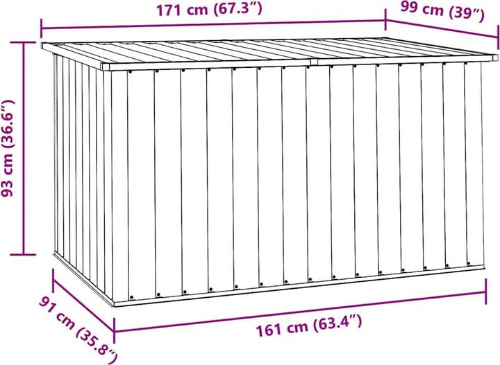 Actual product image vidaXL Aufbewahrungsbox