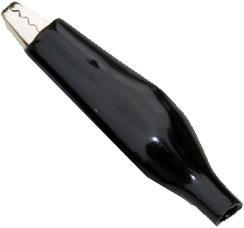 OEM Krokodilklemme 35mm mit Mantel Schwarz