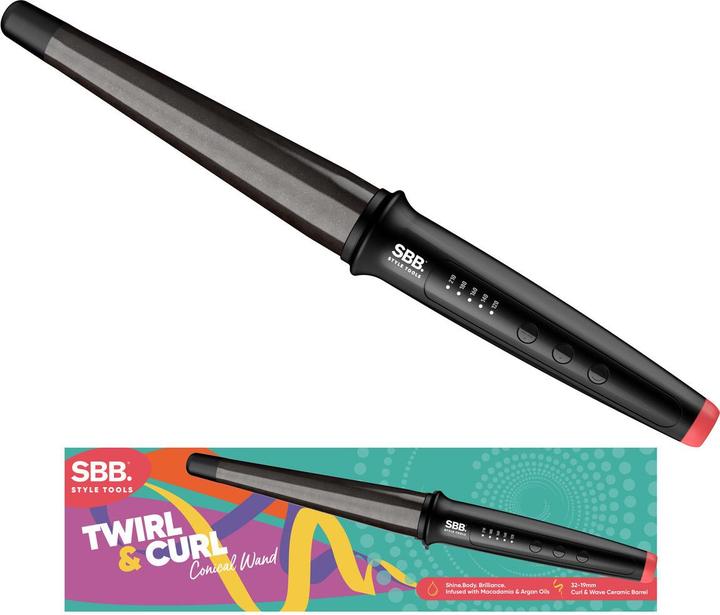 Produktbild SBB SBWD-1000-EU Twirl & Curl Conical Wand